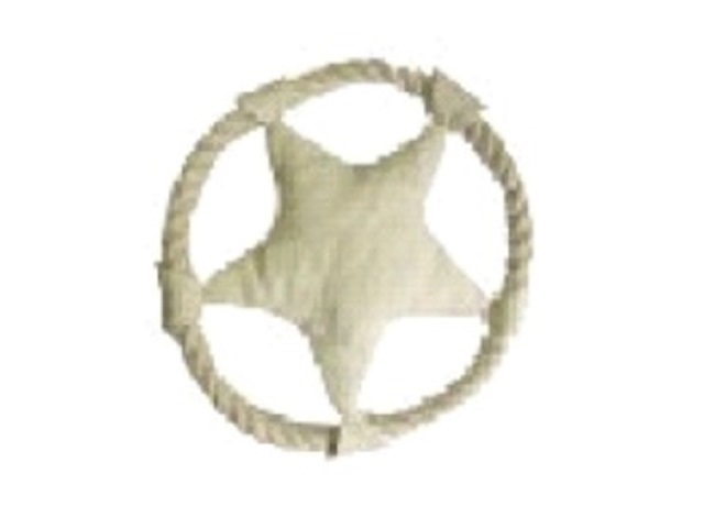 Bavlněná hvězda v kruhu 22 cm